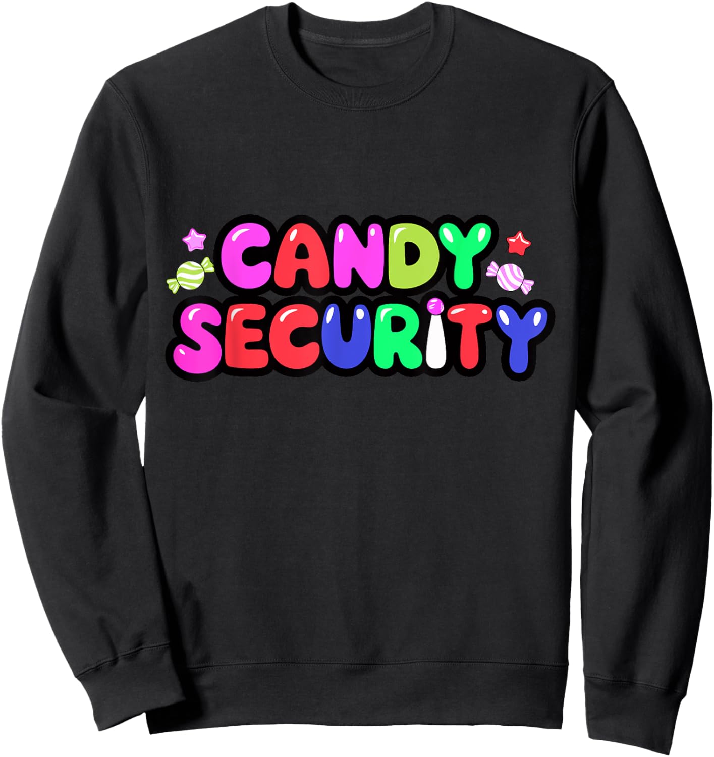 Candy Security Candyland Costume Kids Teens Adult Sweatshirt - Sweatshirt | Black