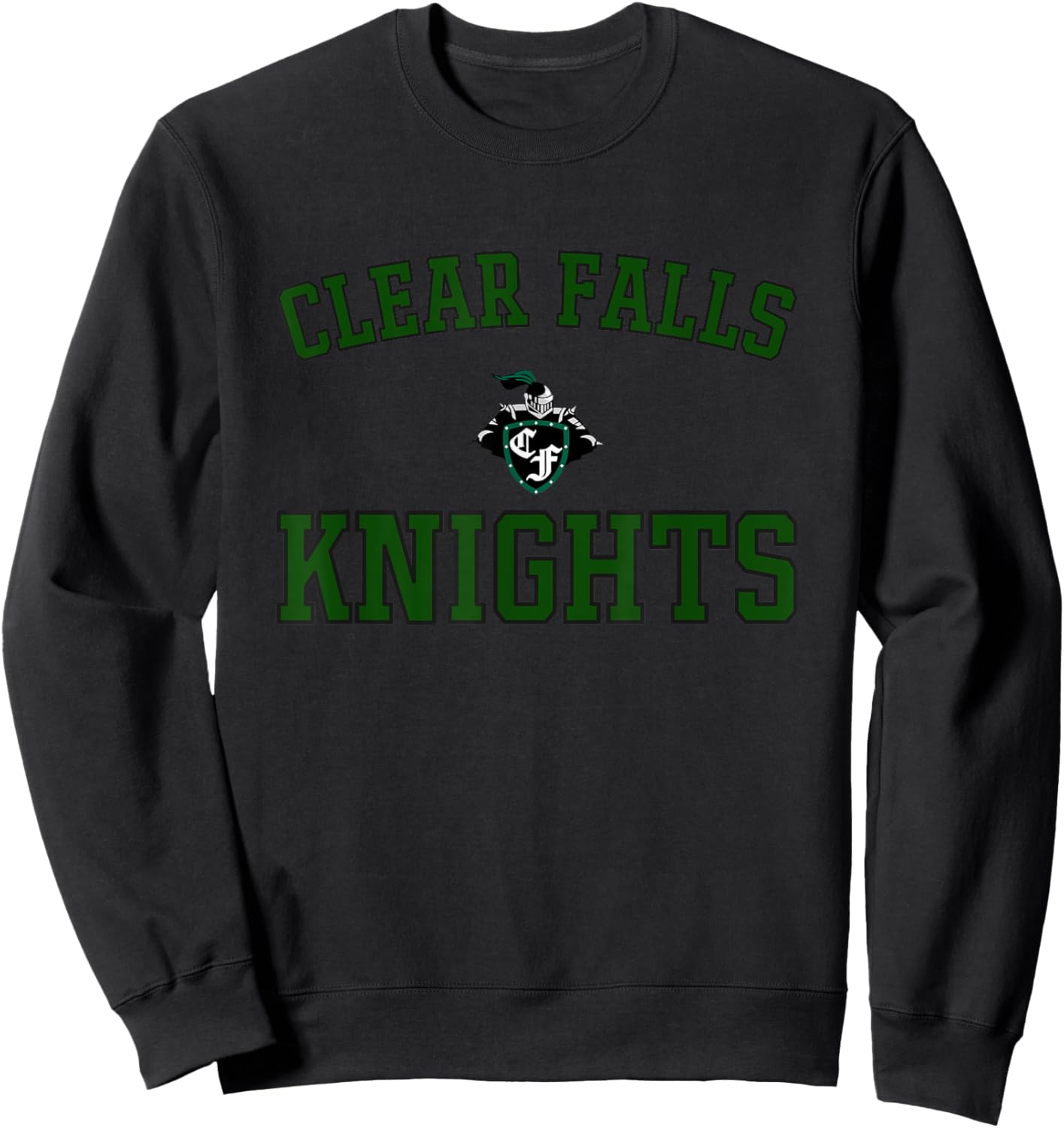Clear Falls Knights Logo Varsity HS Sweatshirt - Sweatshirt | Black