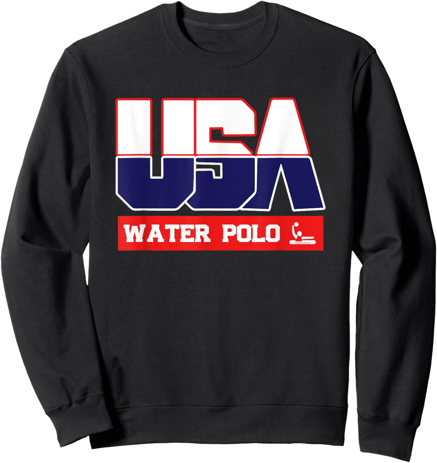 USA Team Water Polo - men & women American sports Sweatshirt - Sweatshirt | Black