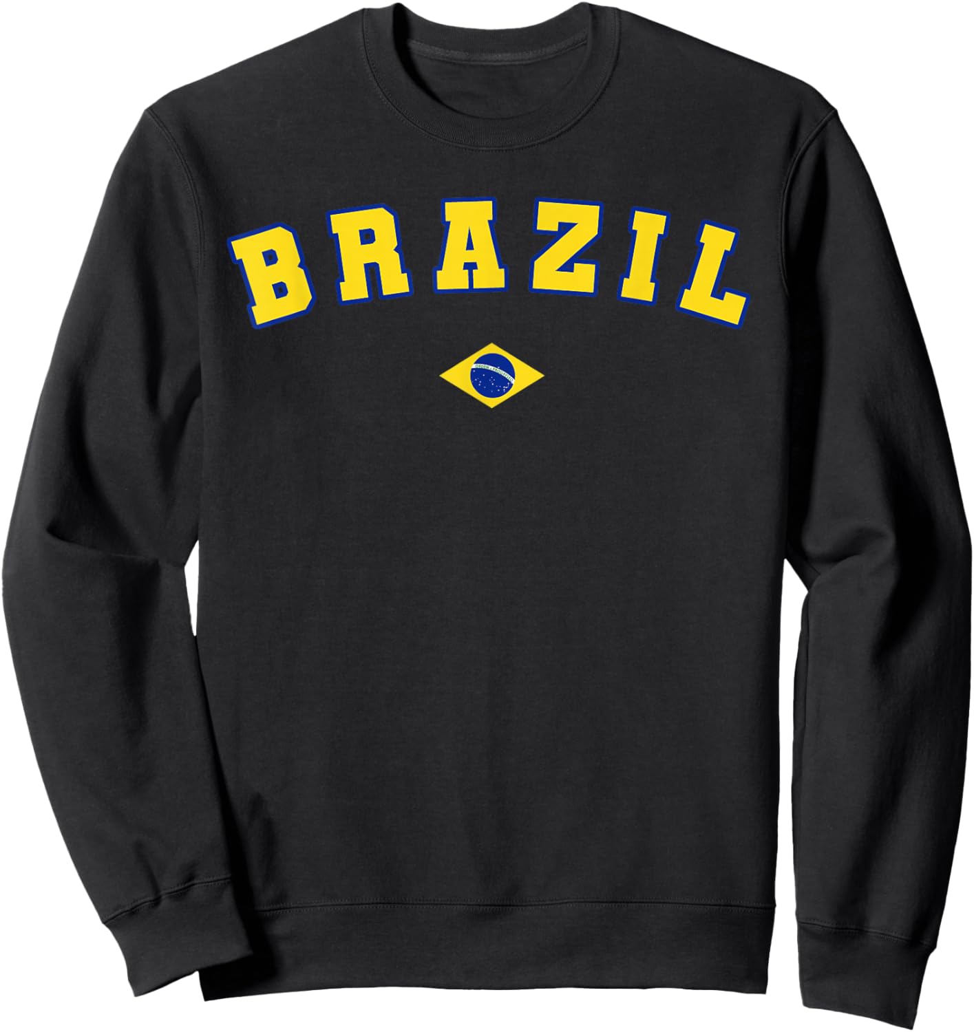 Brazil Gift Brazilian Brasil Flag Vintage brasileiro Sweatshirt - Sweatshirt | Black