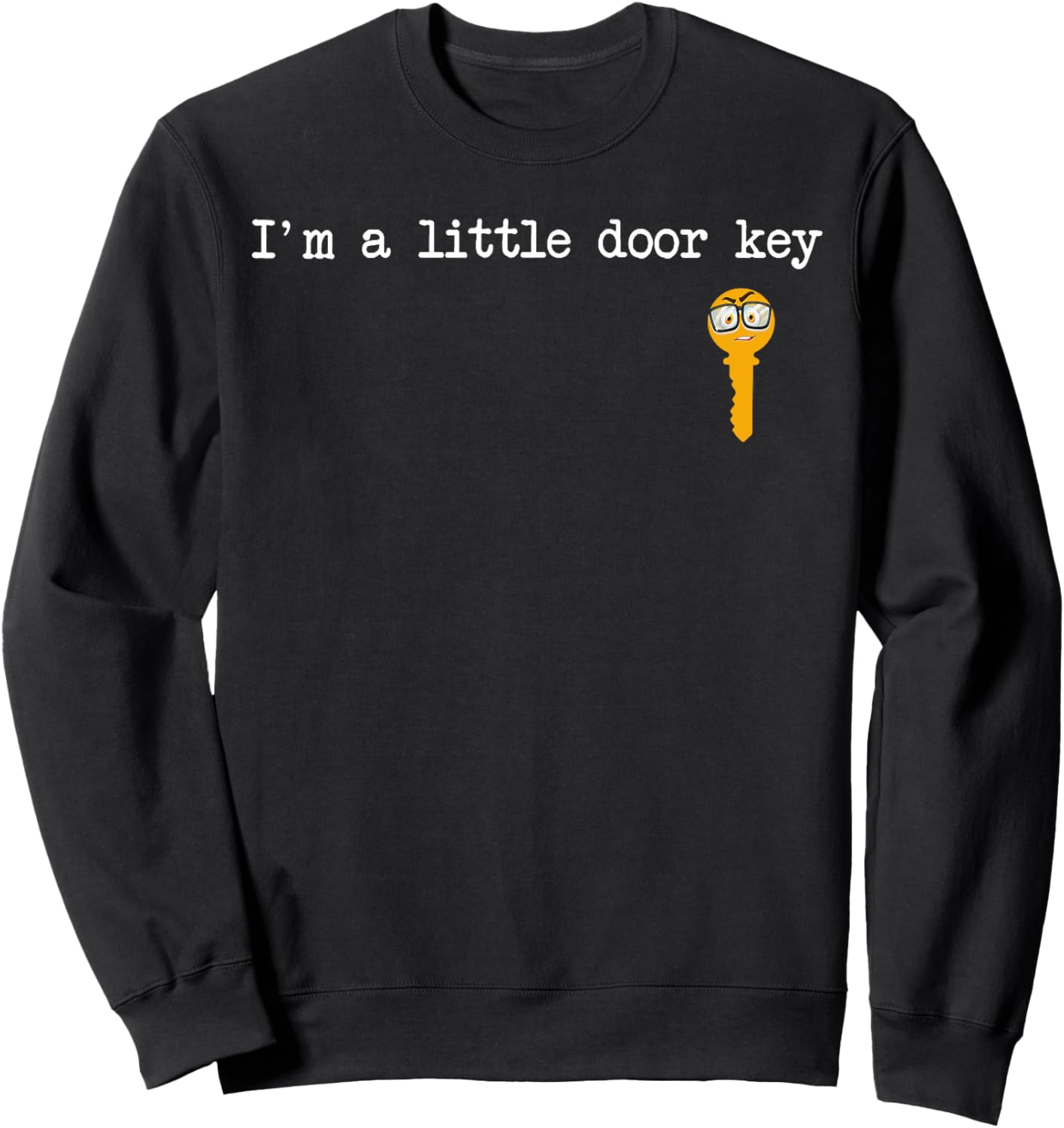 I'm A Little Door Key - Nerdy Bad Dorky Mom Dad Costume Sweatshirt - Sweatshirt | Black