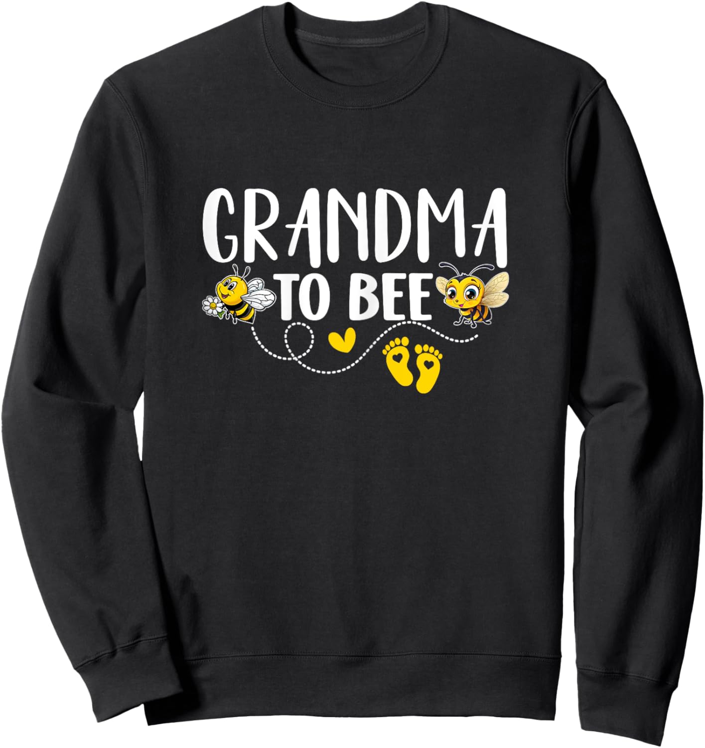 Grandma To Bee Gender Reveal Pregnancy Announcement Grandma Sweatshirt - Sweatshirt | Black