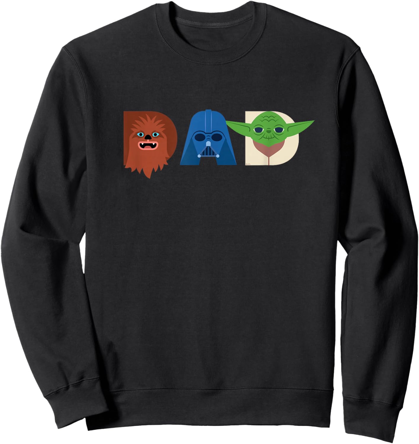 Star Wars Dad Character Letters Family Trip Matching Gift Sweatshirt - Sweatshirt | Black