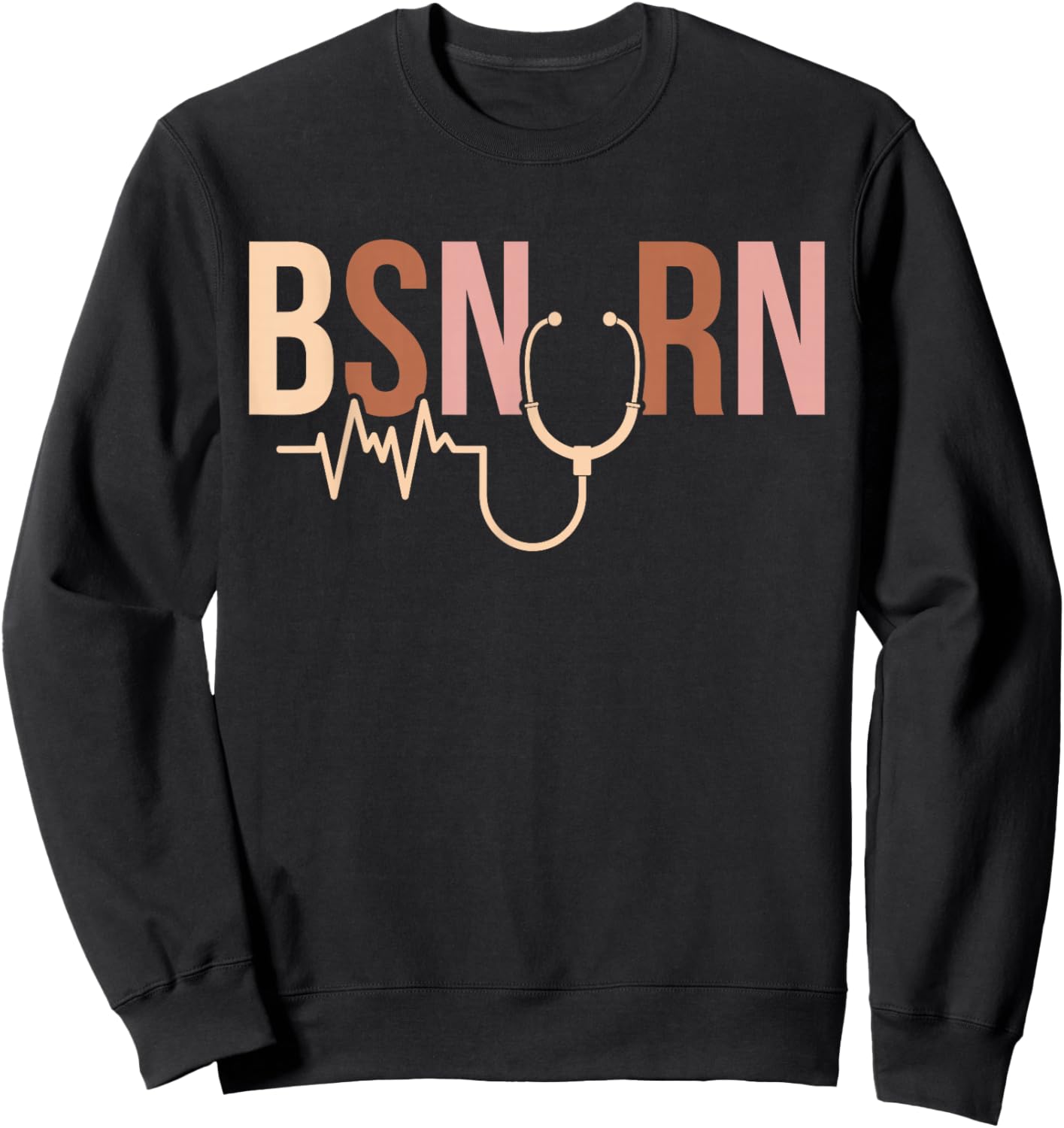 Boho BSN RN Bachelor of Science in Nursing Graduation Sweatshirt - Sweatshirt | Black