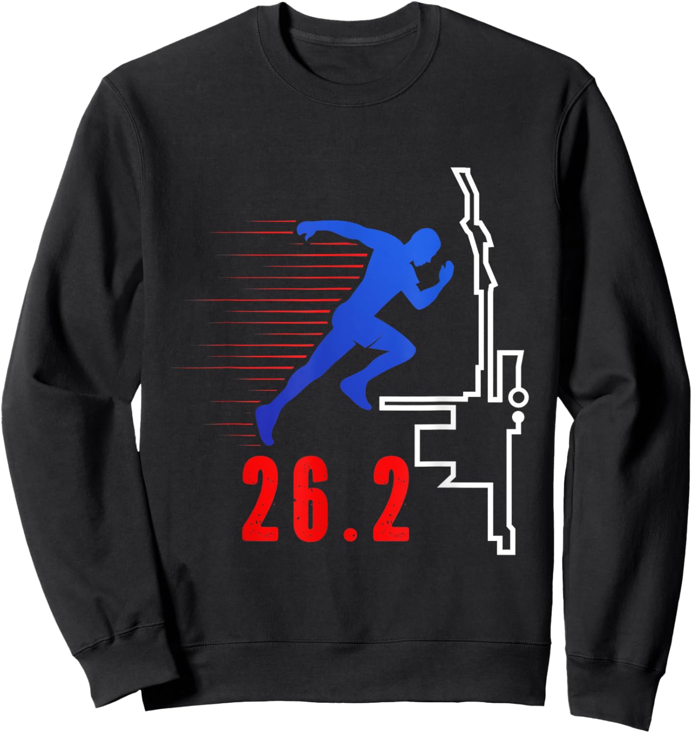Chicago 26.2 miles Marathon Runner 2024 Sweatshirt - Sweatshirt | Black