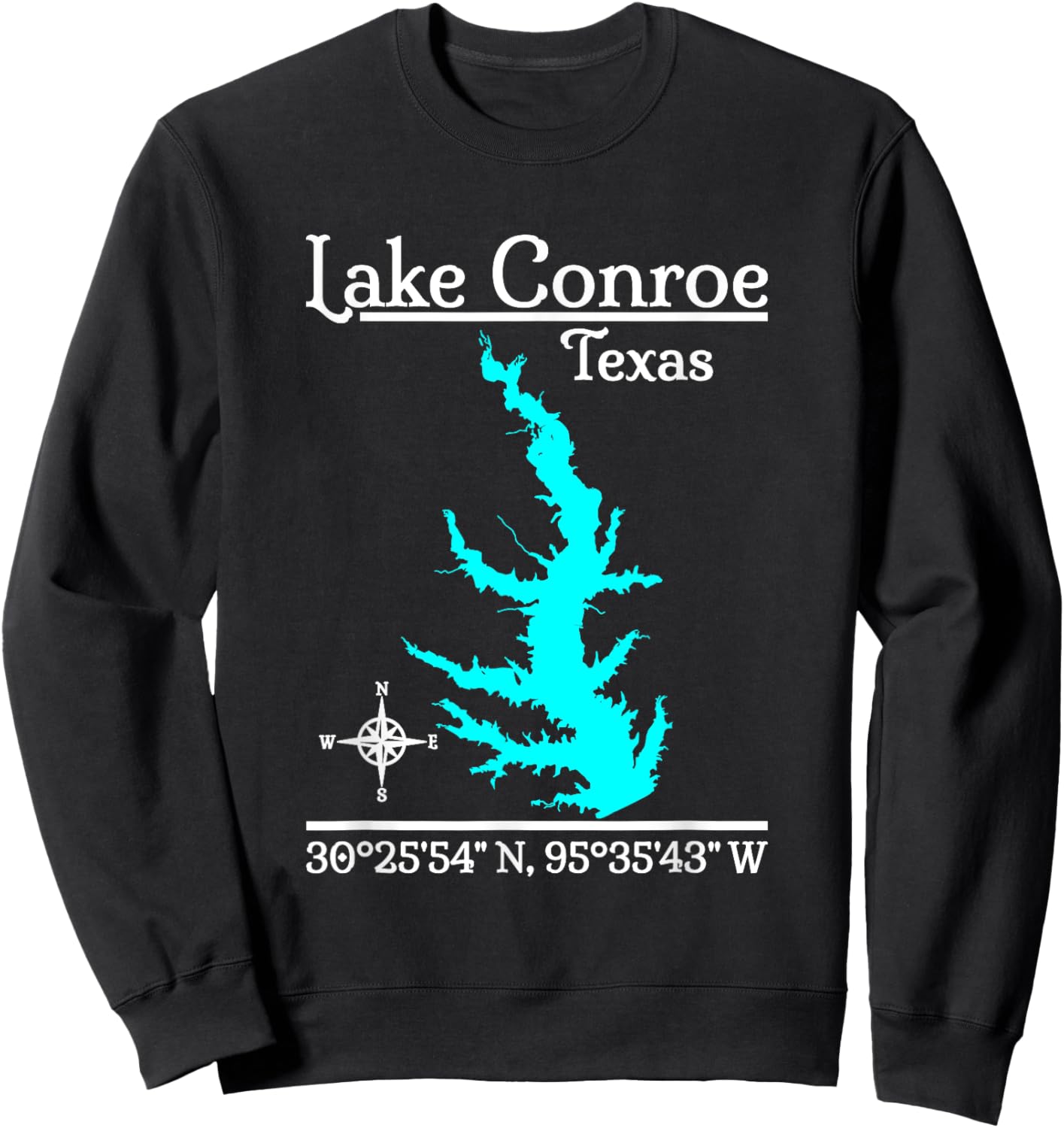 Lake Conroe - Texas Sweatshirt - Sweatshirt | Black
