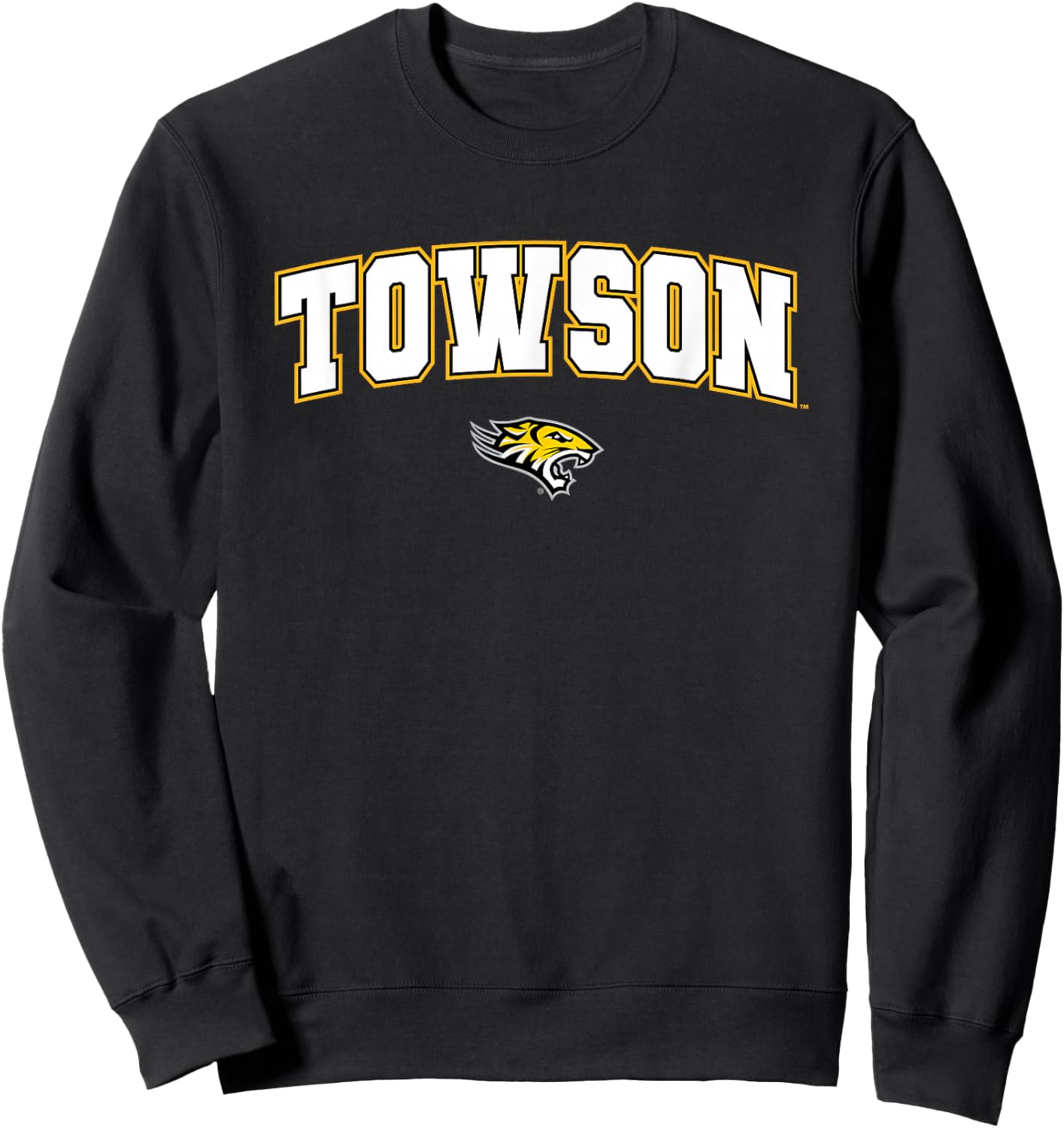 Towson University Tigers Arch Logo Sweatshirt - Sweatshirt | Black