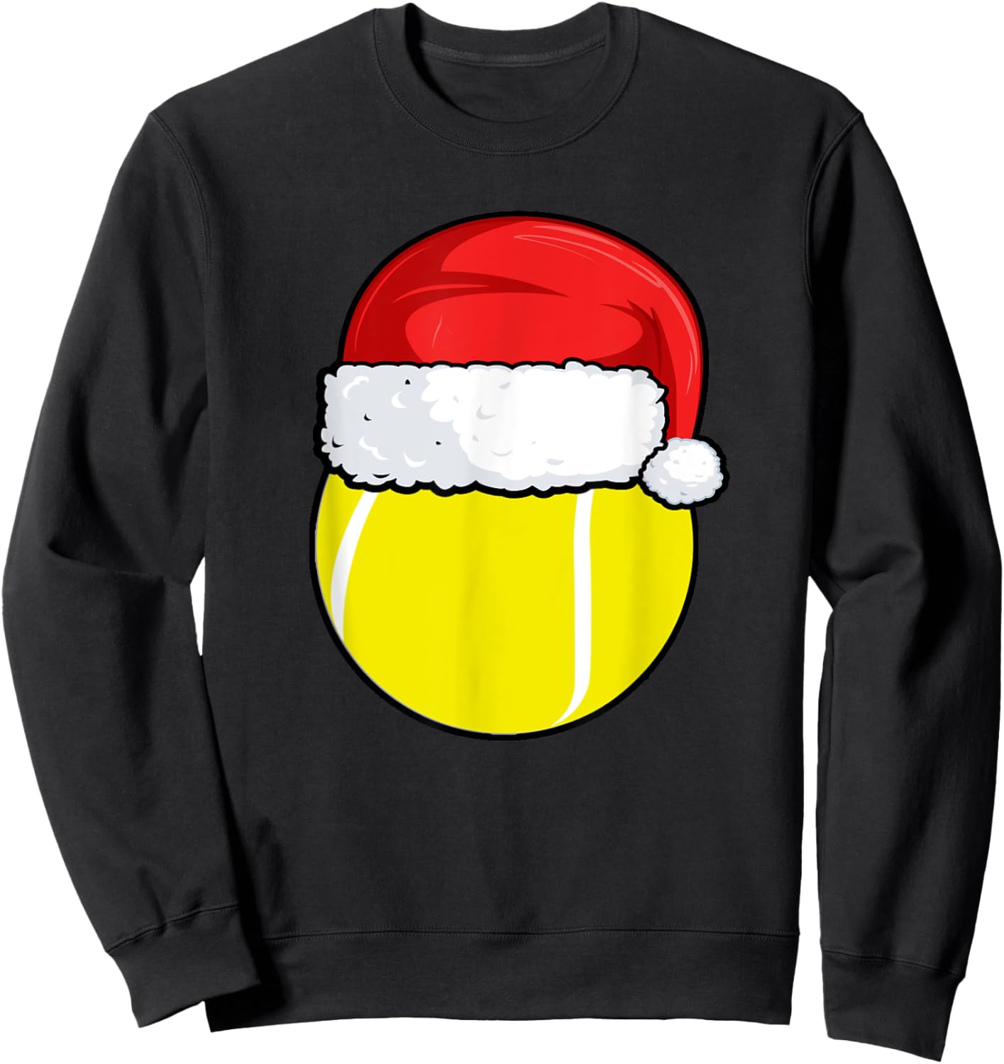 Christmas Tennis Pajama, Tennis Ball Sweater Boys Girls Sweatshirt - Sweatshirt | Black
