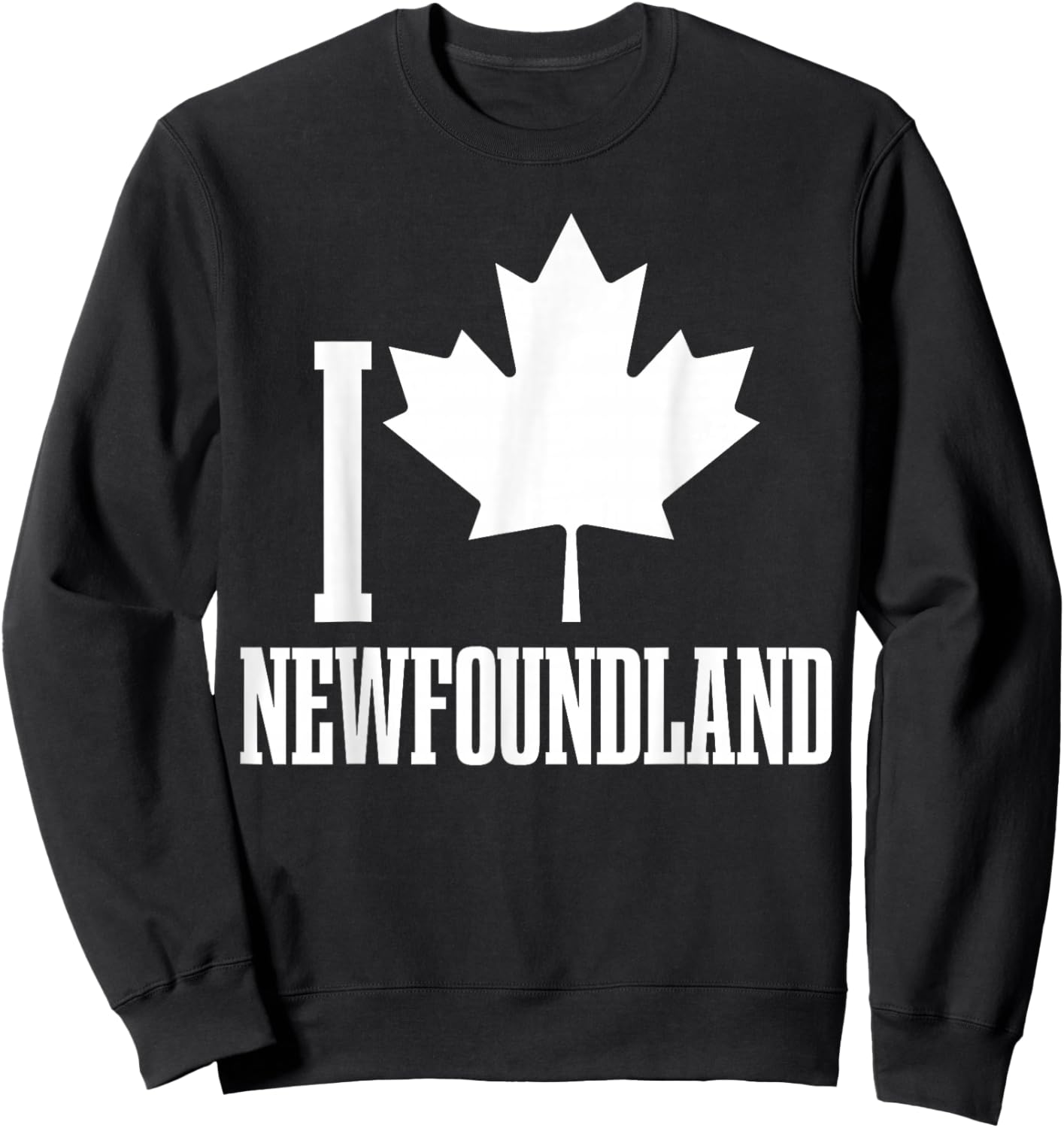 Newfoundland Canada Maple Leaf Red Canadian Flag Pride Sweatshirt - Sweatshirt | Black