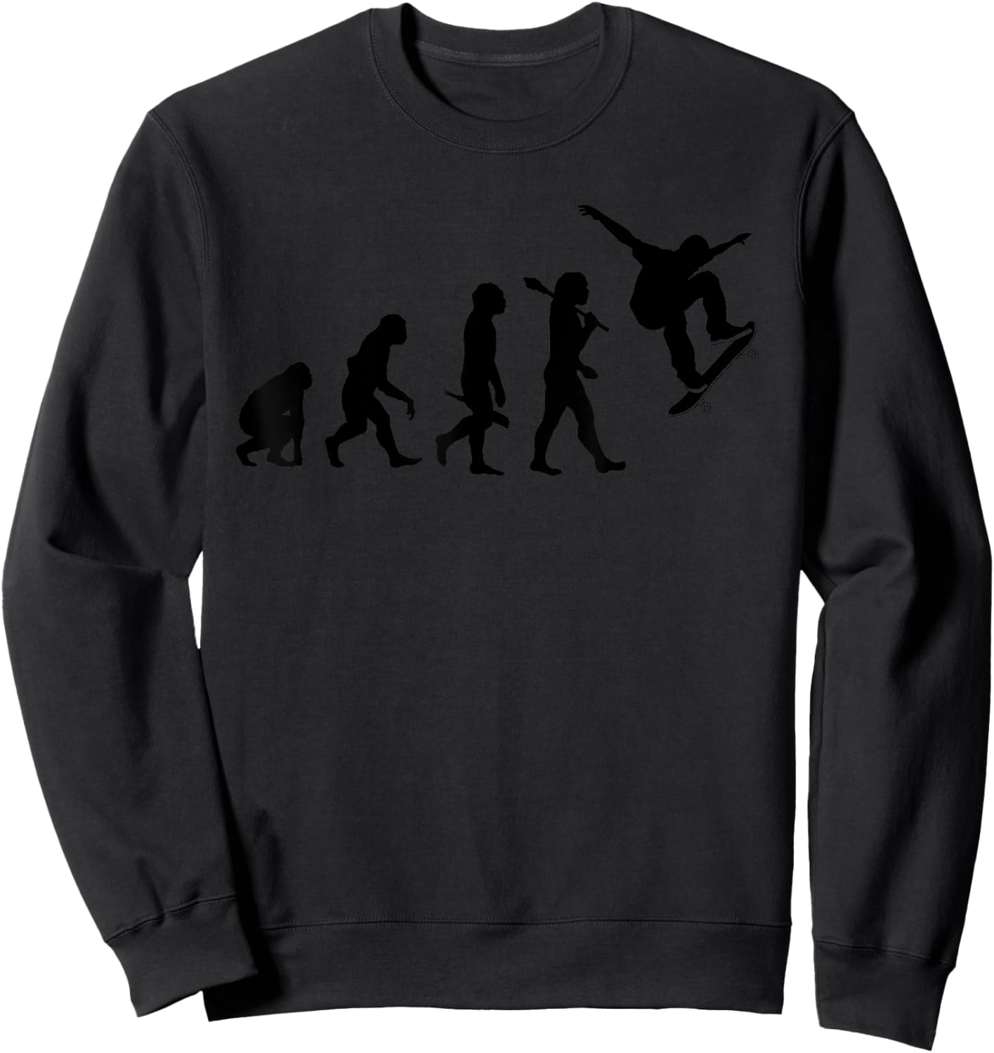 Skateboarding Evolution Sweatshirt - Sweatshirt | Black