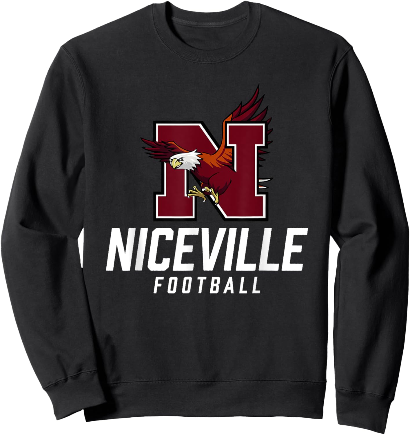Niceville Eagles Logo Football Team HS Sweatshirt - Sweatshirt | Black