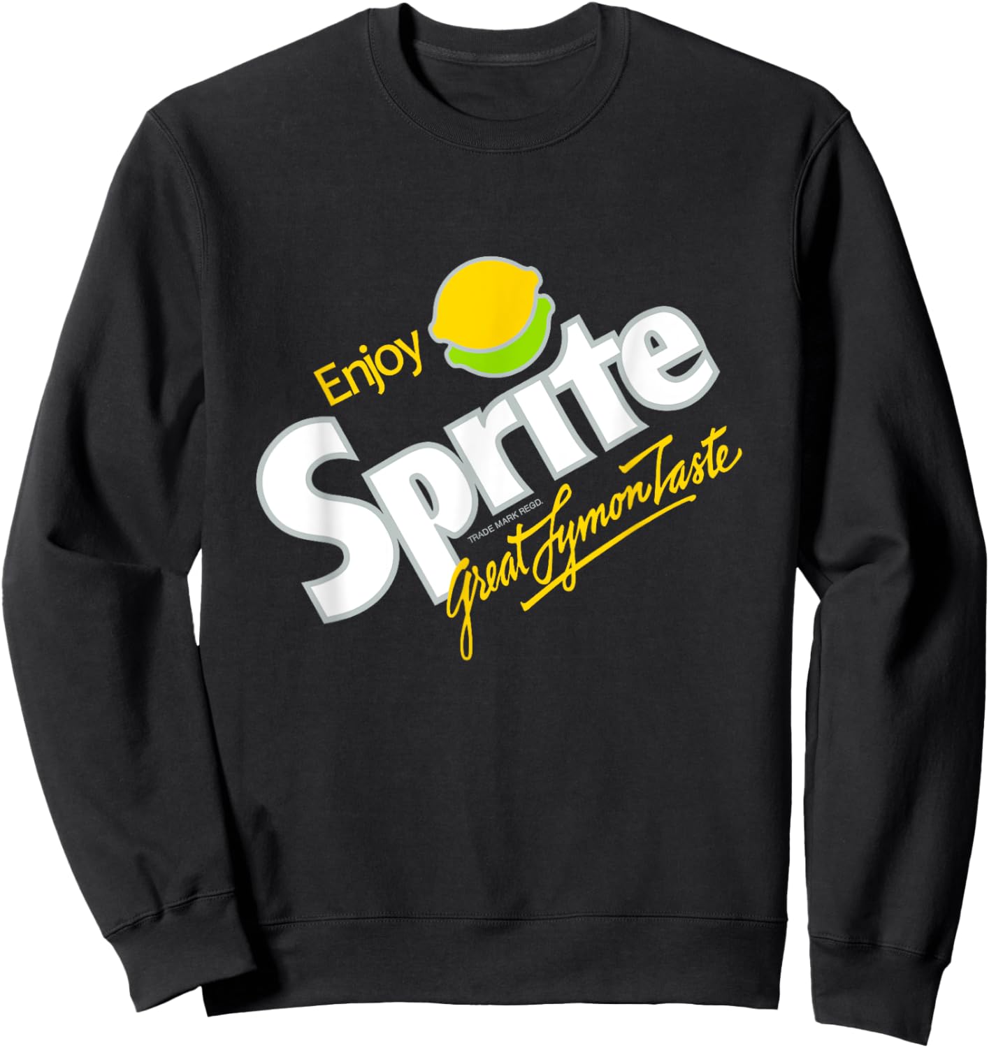 Sprite 80s Retro Logo Sweatshirt - Sweatshirt | Black