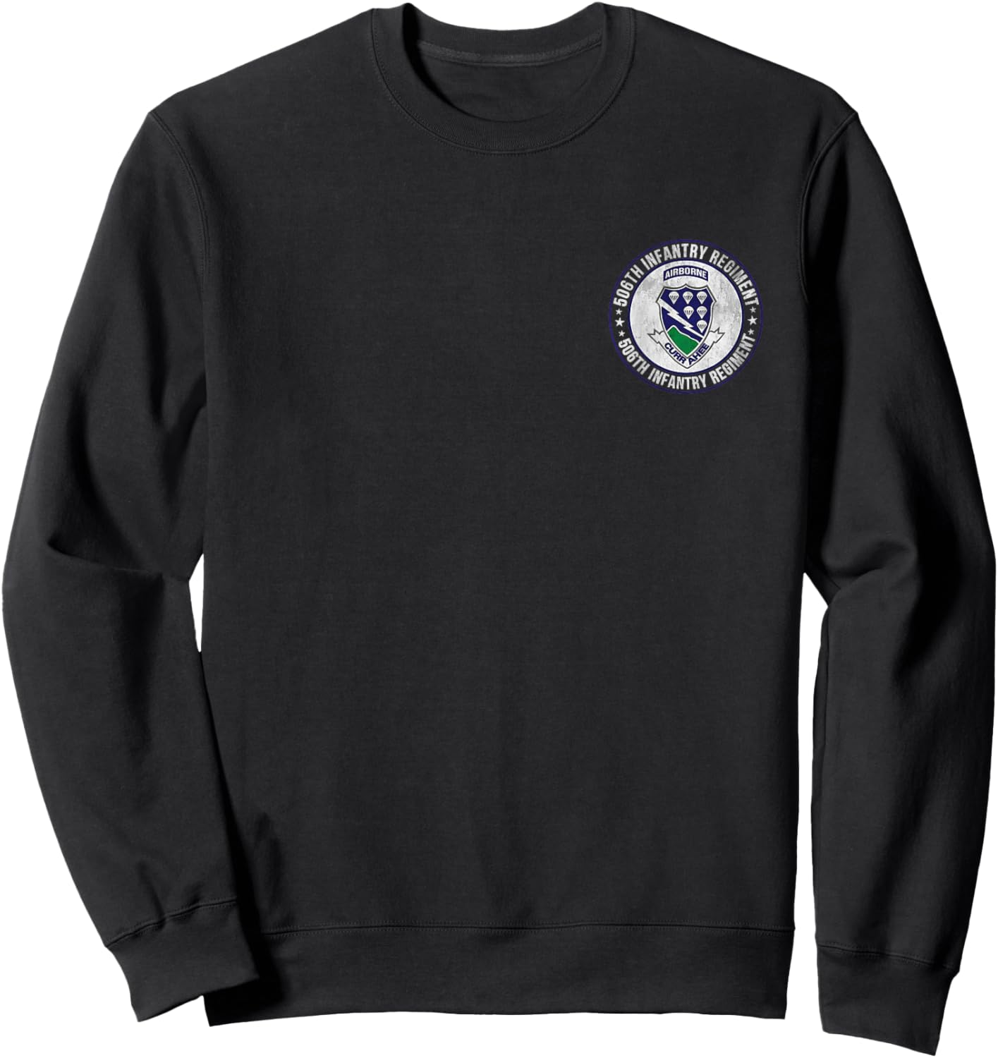 506th Infantry Regiment Military Veterans Day Father Day Sweatshirt - Sweatshirt | Black