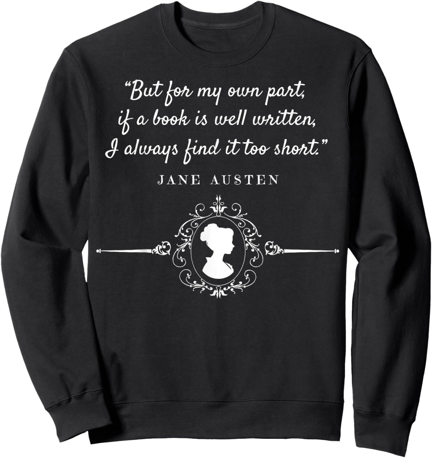 Expectations Literary - Book Club-J Jane Austen - Poet Writer - Mr. Darcy Romantic Quote Sweatshirt - Sweatshirt | Black