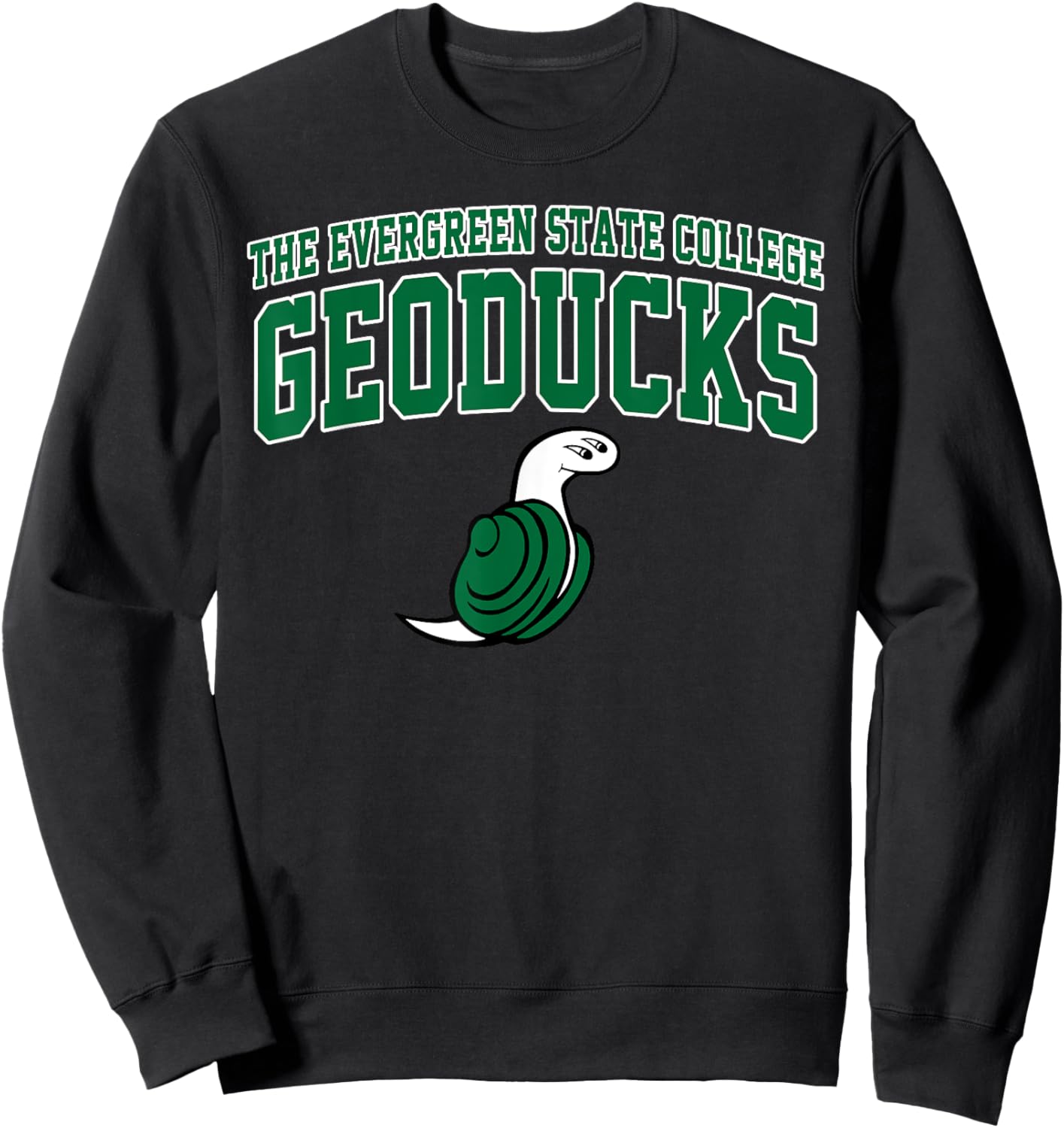 Evergreen State College Geoducks Arch Vintage Sports Design Sweatshirt - Sweatshirt | Black