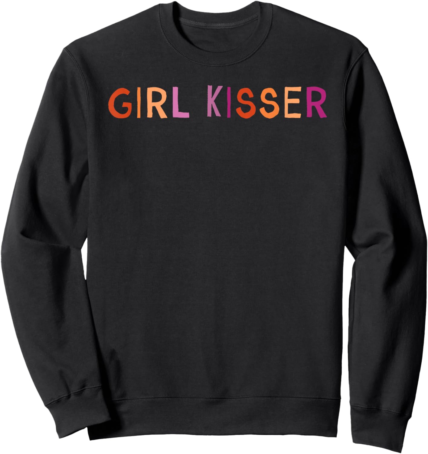 Lesbian Girl Kisser Pansexual Bisexual Pride LGBT Support Sweatshirt - Sweatshirt | Black