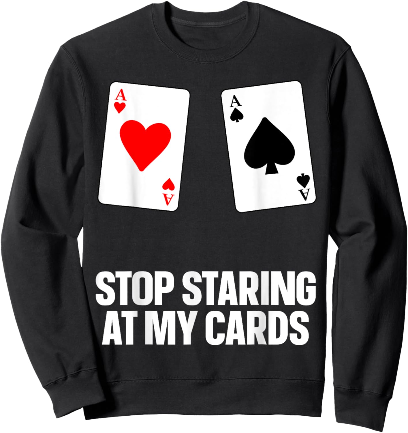 Funny Poker Design Women Poker Lover Poker Player Sweatshirt - Sweatshirt | Black