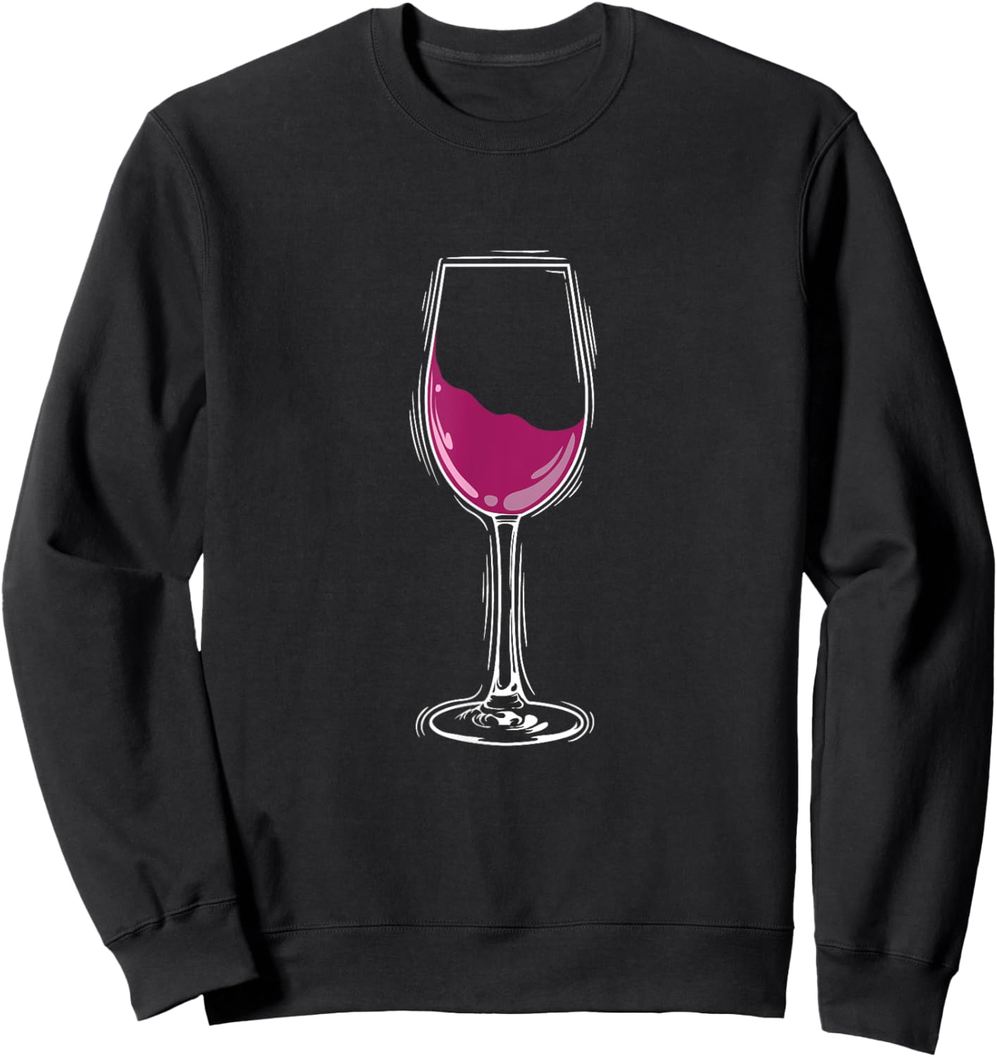 Glass Wine Sweatshirt - Sweatshirt | Black