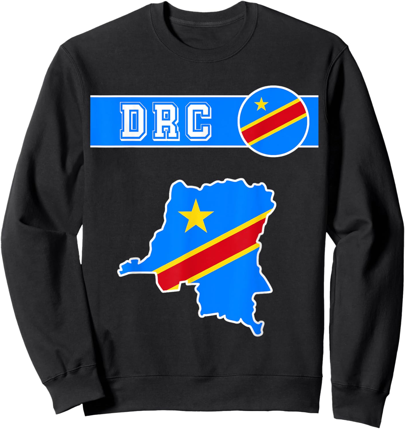 Democratic congo,Democratic Republic of the Congo Flag,DRC. Sweatshirt - Sweatshirt | Black