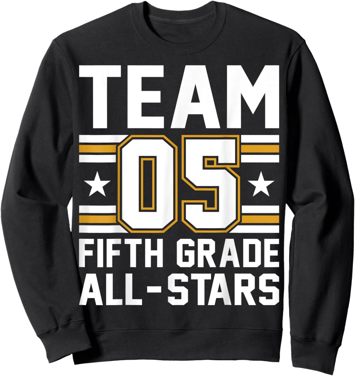 Kids Sports 05 Team Fifth Grade 5th Grade All Stars Jersey Sweatshirt - Sweatshirt | Black