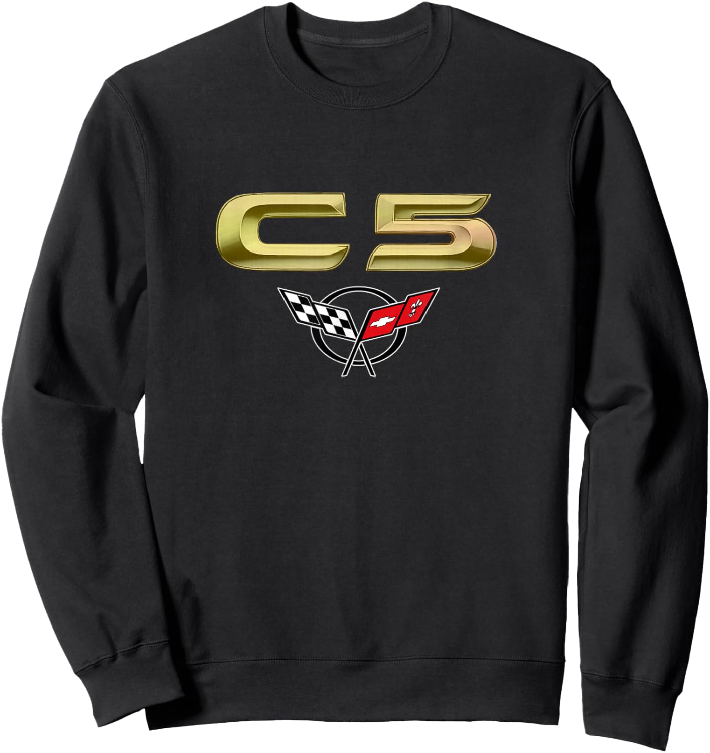 CLASSIC CAR EMBLEM 1990s C5 MUSCLE CAR VINTAGE BADGE CAR ART Sweatshirt - Sweatshirt | Black