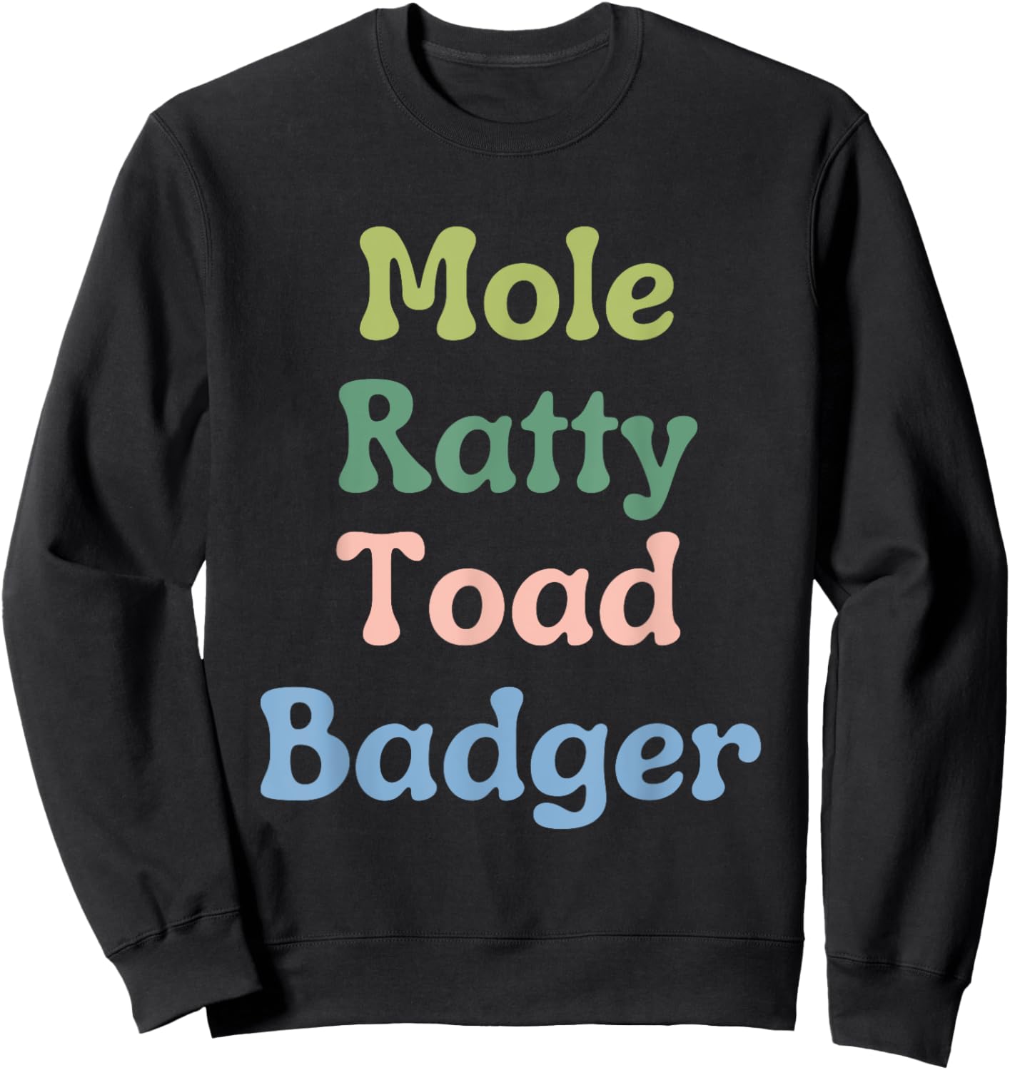 Wind in the Willows Character Funny Sweatshirt - Sweatshirt | Black