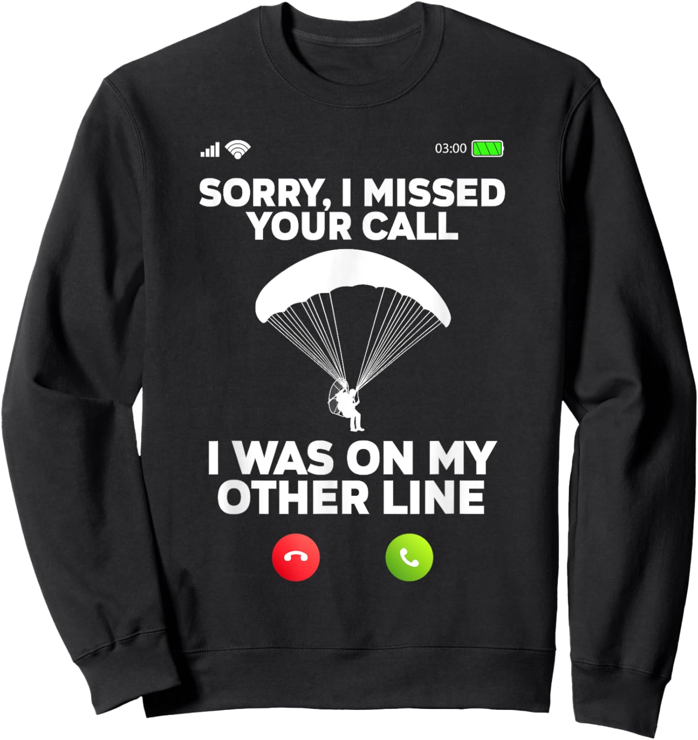 Cool Paramotor Art Women PPG Paragliding Paramotor Sweatshirt - Sweatshirt | Black