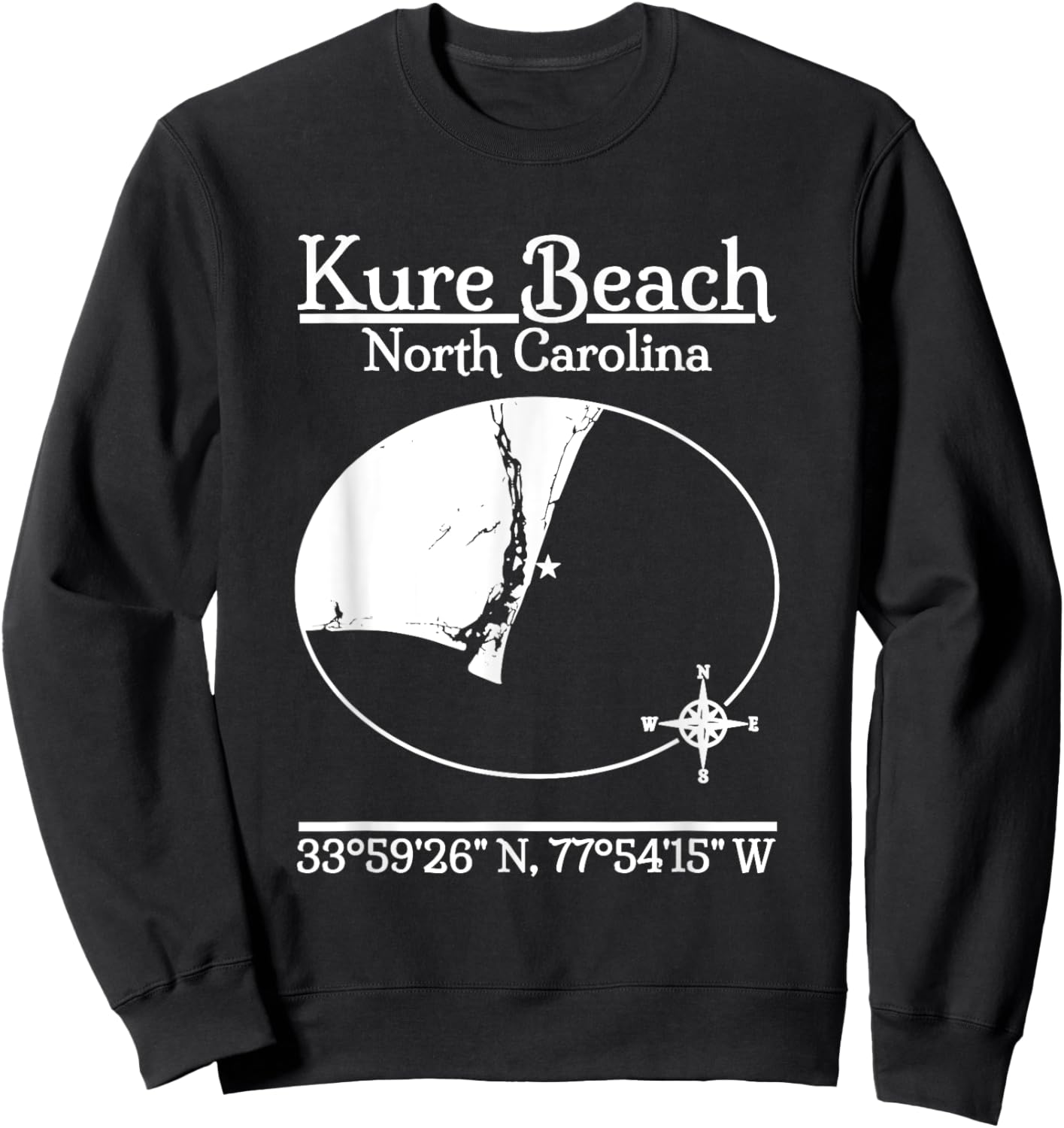 Kure Beach - North Carolina Women Kids Sweatshirt - Sweatshirt | Black