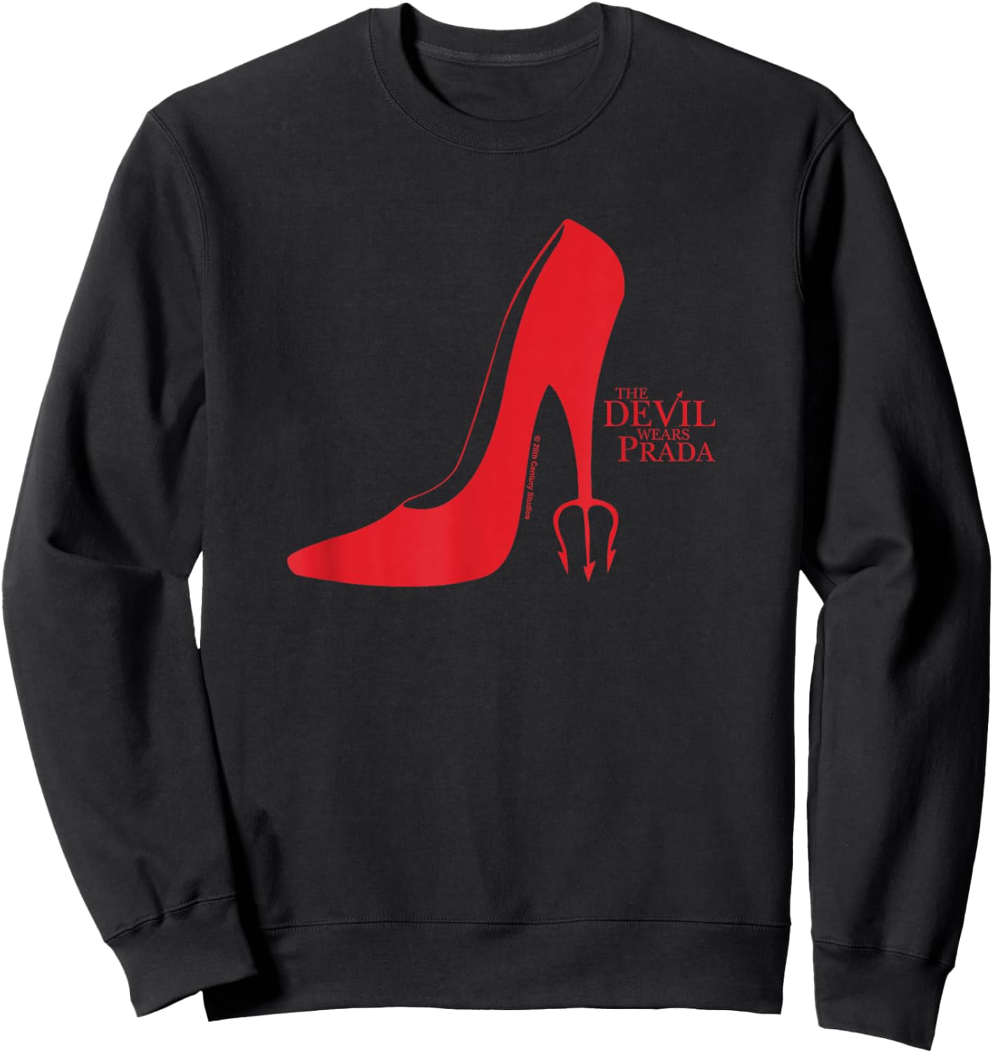 The Devil Wears Prada Red Heel Pitchfork Logo Sweatshirt - Sweatshirt | Black