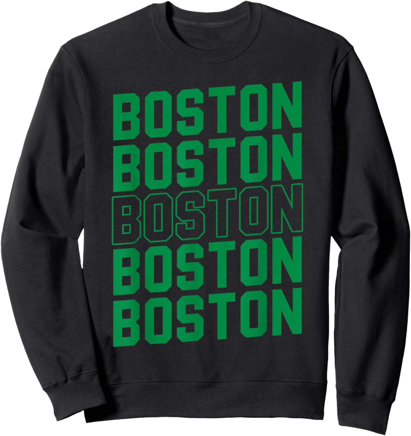 Massachusetts Boston Women Kid St Patrick's Day Sweatshirt - Sweatshirt | Black