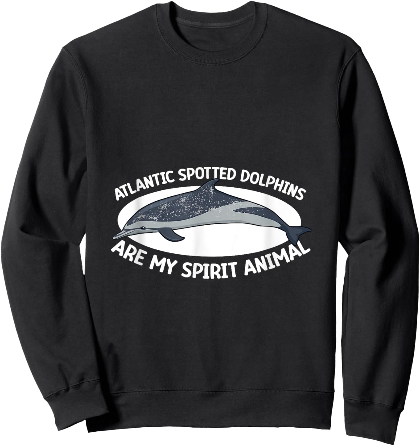 Spirit Animal Atlantic Spotted Dolphin Sweatshirt - Sweatshirt | Black