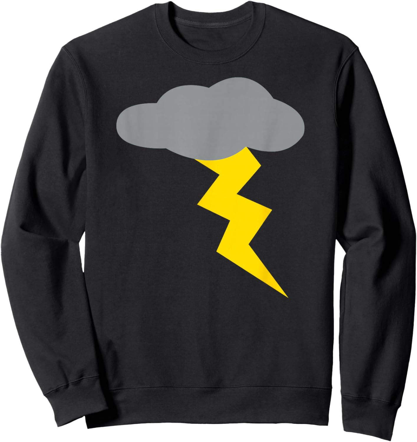 Thunder Cloud With Lighting Sweatshirt - Sweatshirt | Black