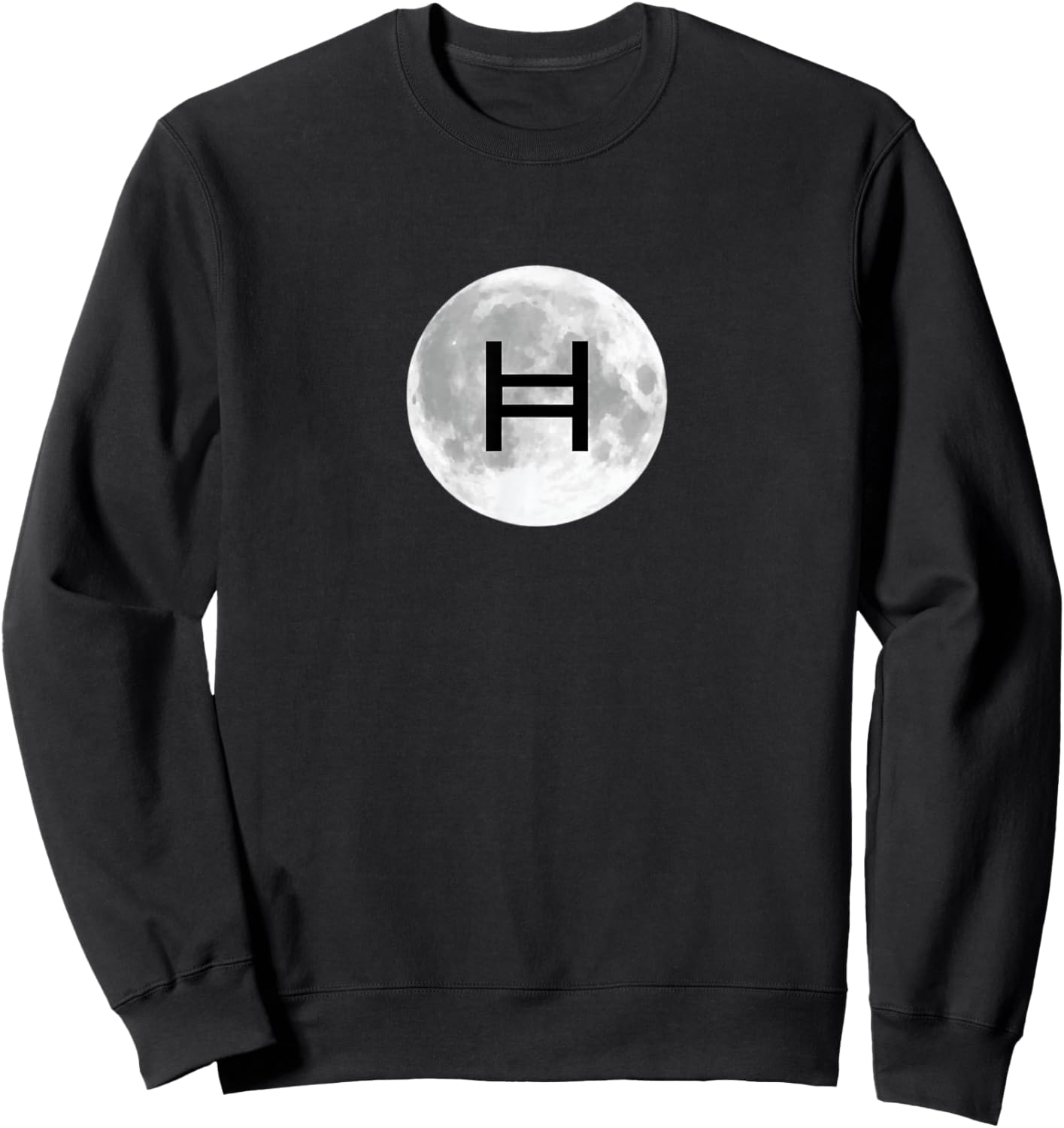 Hedera Hbar Moon Crypto Sweatshirt - Sweatshirt | Black