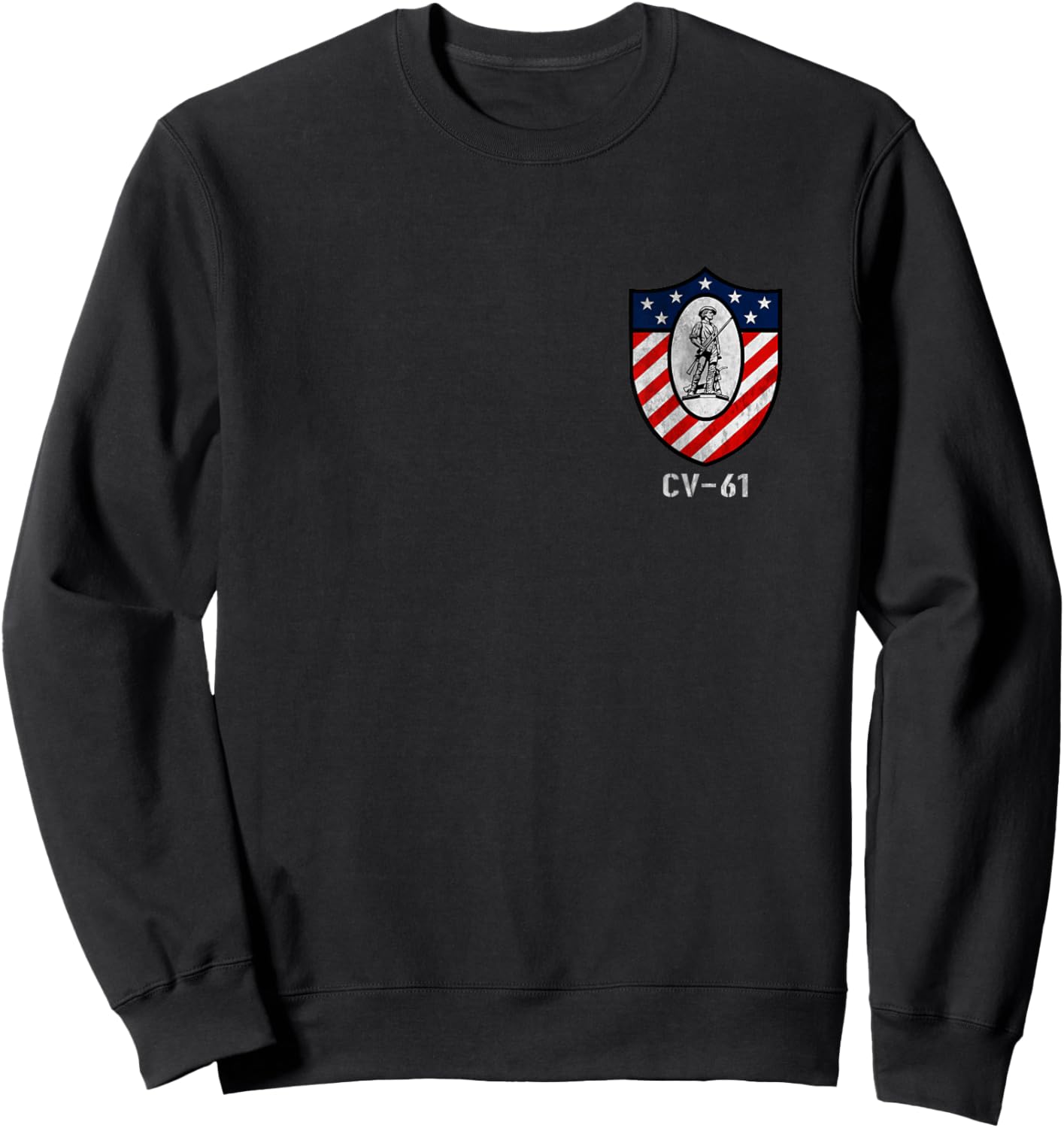 USS Ranger CV-61 Logo Aircraft Carrier Sailor Veteran Papa Sweatshirt - Sweatshirt | Black