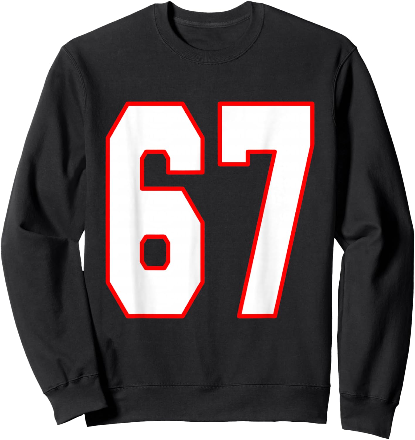Number 67 American Football Sweatshirt - Sweatshirt | Black