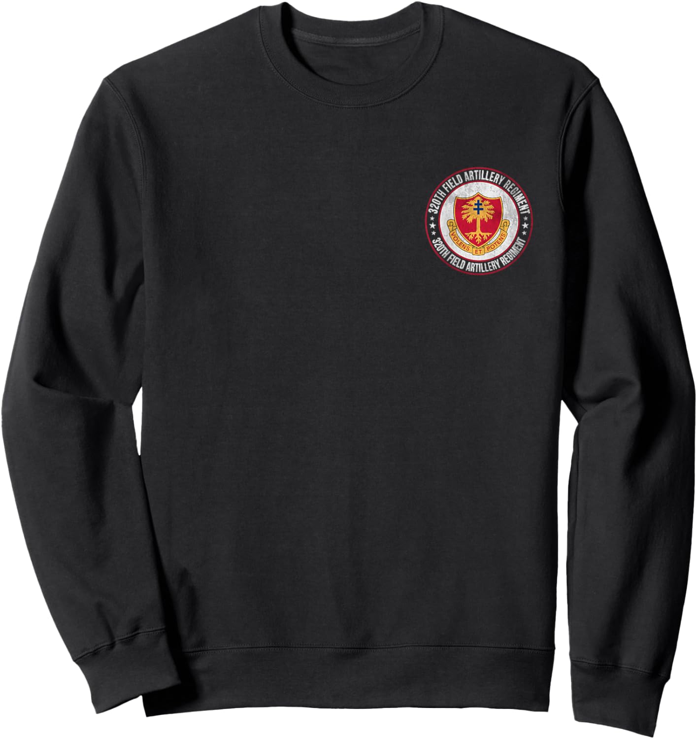 320th Field Artillery Regiment Military Veteran Father Day Sweatshirt - Sweatshirt | Black