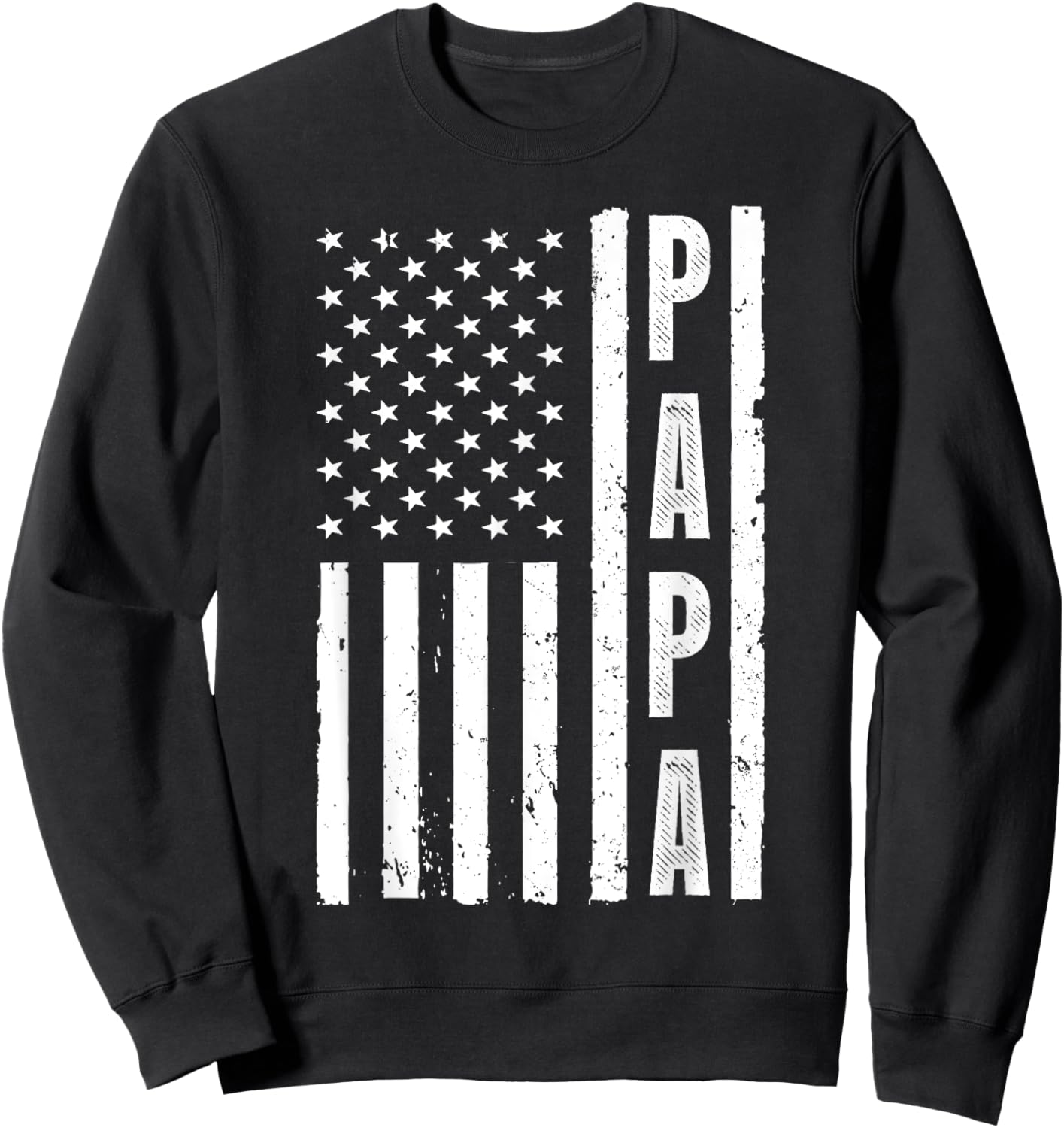 Best Papa Design Dad Grandpa Papi Father's Day Papa Sweatshirt - Sweatshirt | Black