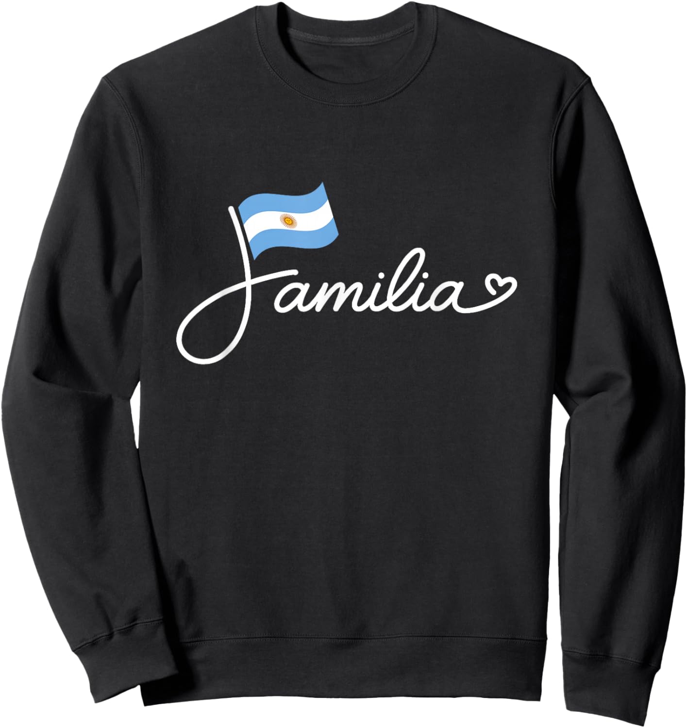 Argentina Familia Argentinian Flag Family Heritage Word Art Sweatshirt - Sweatshirt | Black