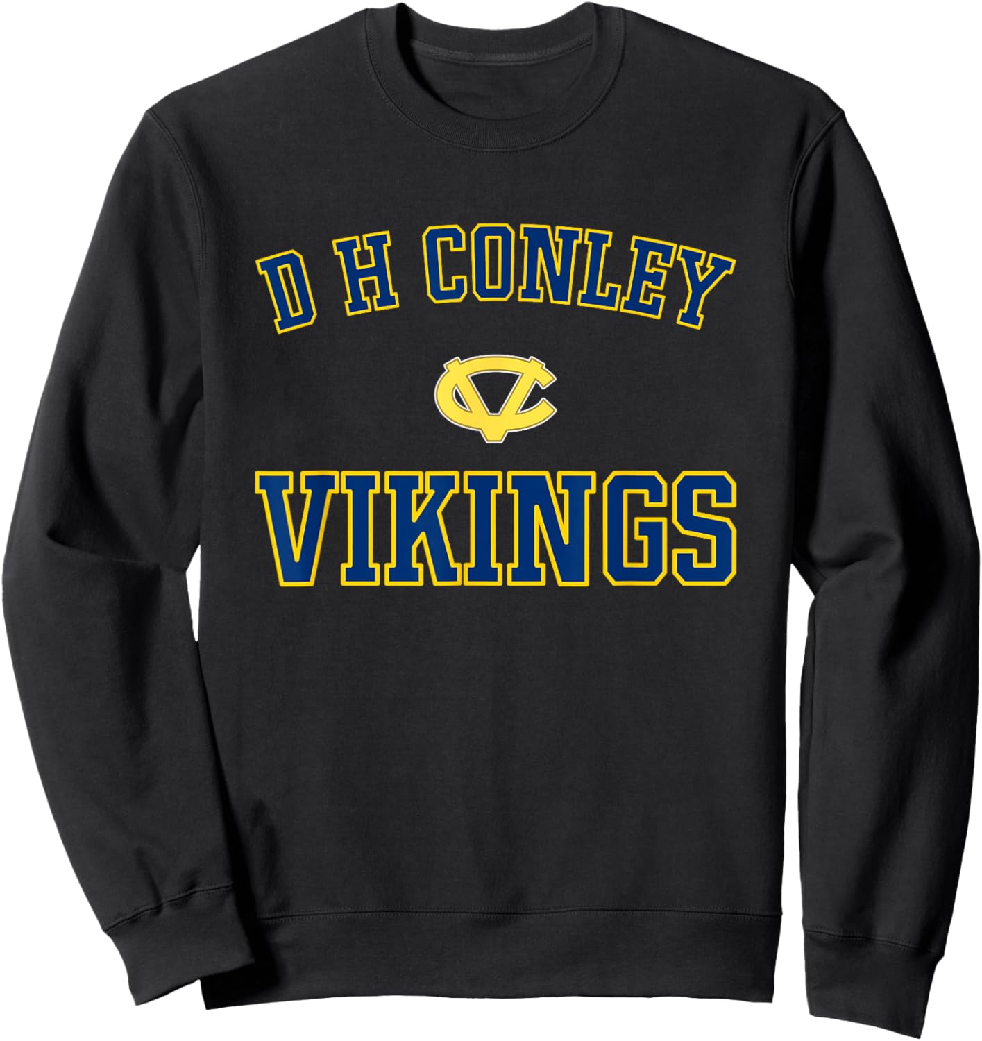 D H Conley Vikings Logo Varsity HS Sweatshirt - Sweatshirt | Black