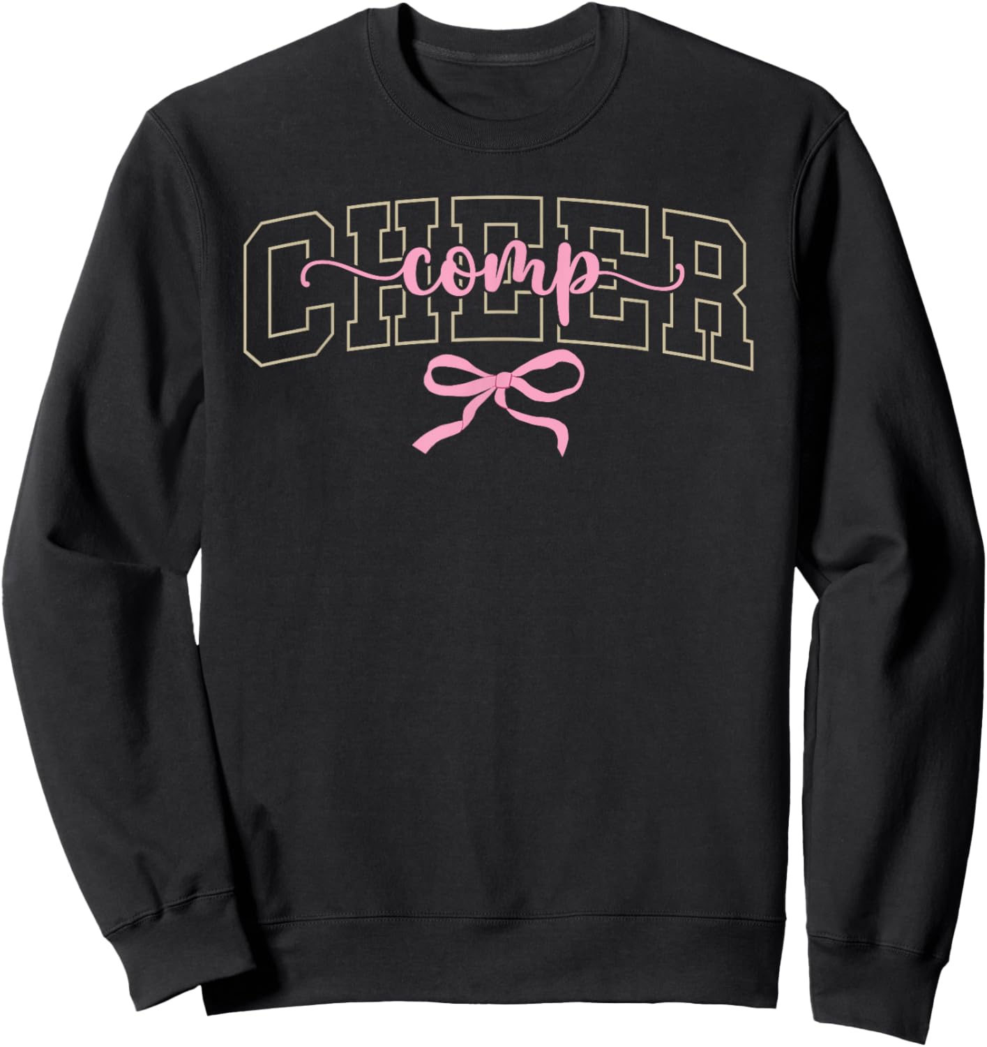 Cheer Comp Day Cheerleader Competition Day Coquette Sweatshirt - Sweatshirt | Black