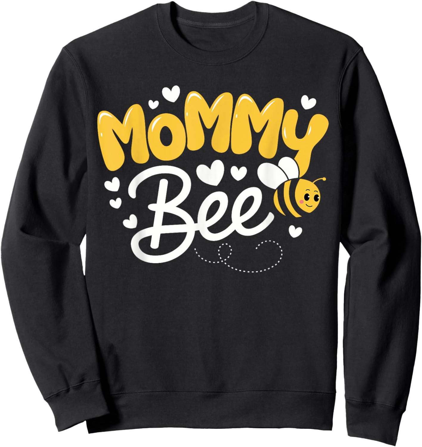 Mommy Bee Family Matching Beekeeper Mom Mama Bees Lover Sweatshirt - Sweatshirt | Black
