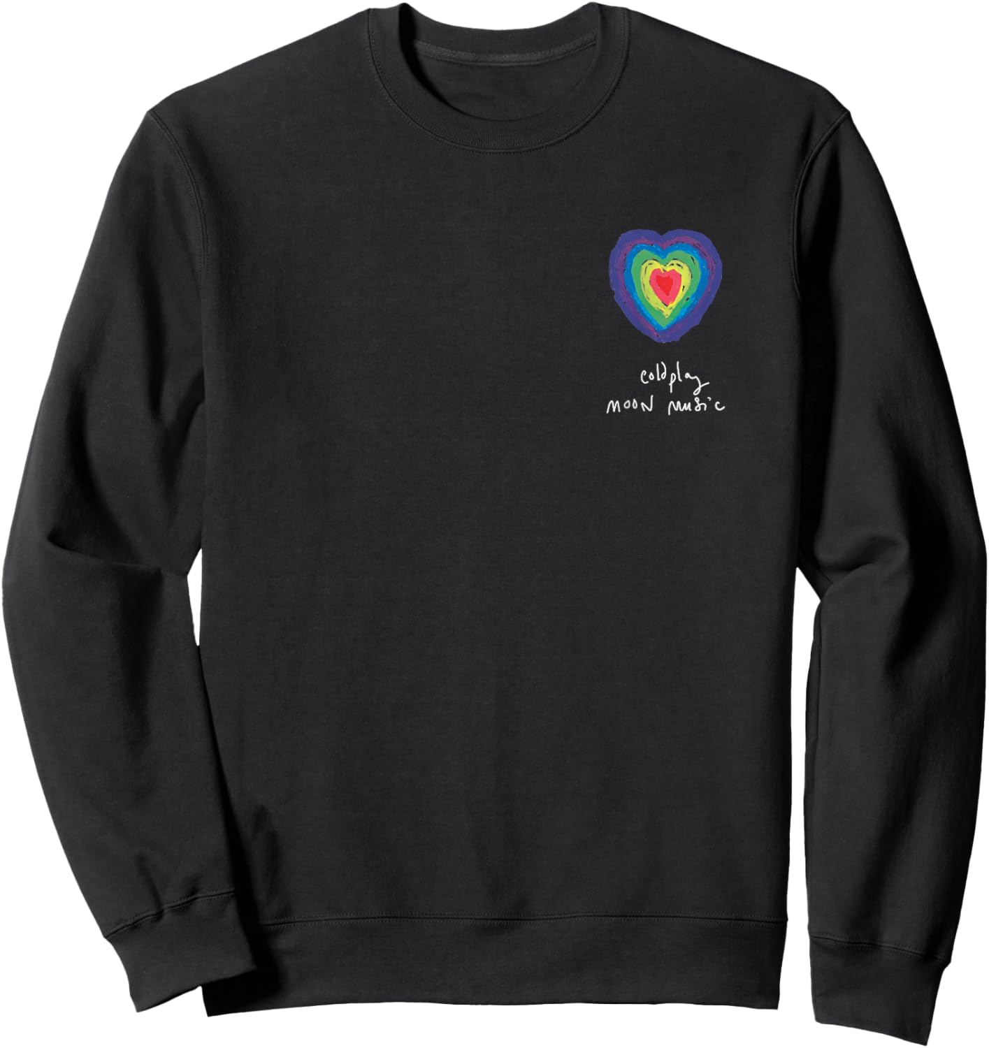 Coldplay Moon Music Heart Amazon Exclusive Sweatshirt - Sweatshirt | Black