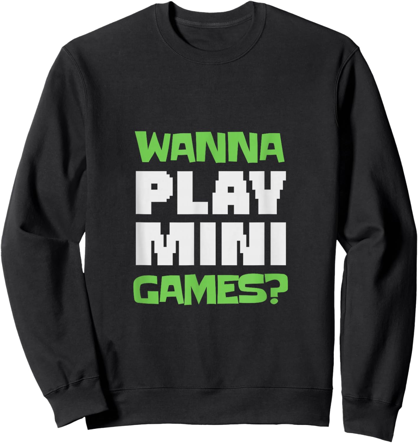 Wanna Play Mini Games? Retro Arcade Gamer Monkey Sweatshirt - Sweatshirt | Black