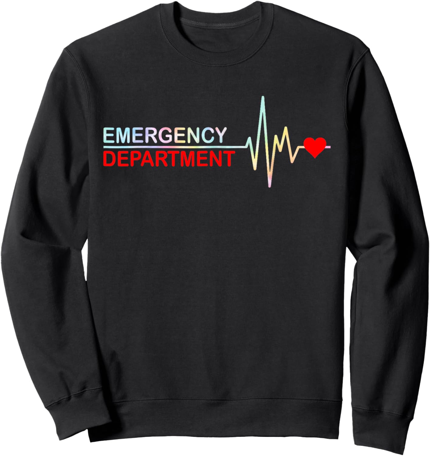 Emergency Department Emergency Room Healthcare Tie Dye Sweatshirt - Sweatshirt | Black