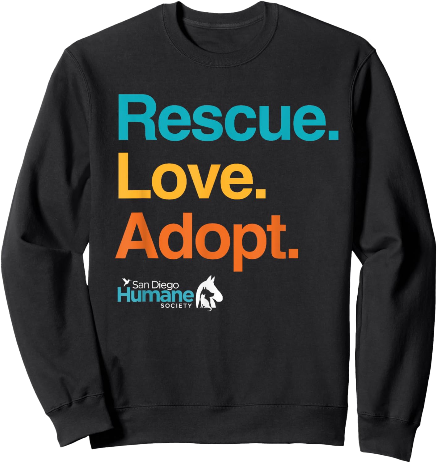 Rescue Love Adopt Sweatshirt - Sweatshirt | Black
