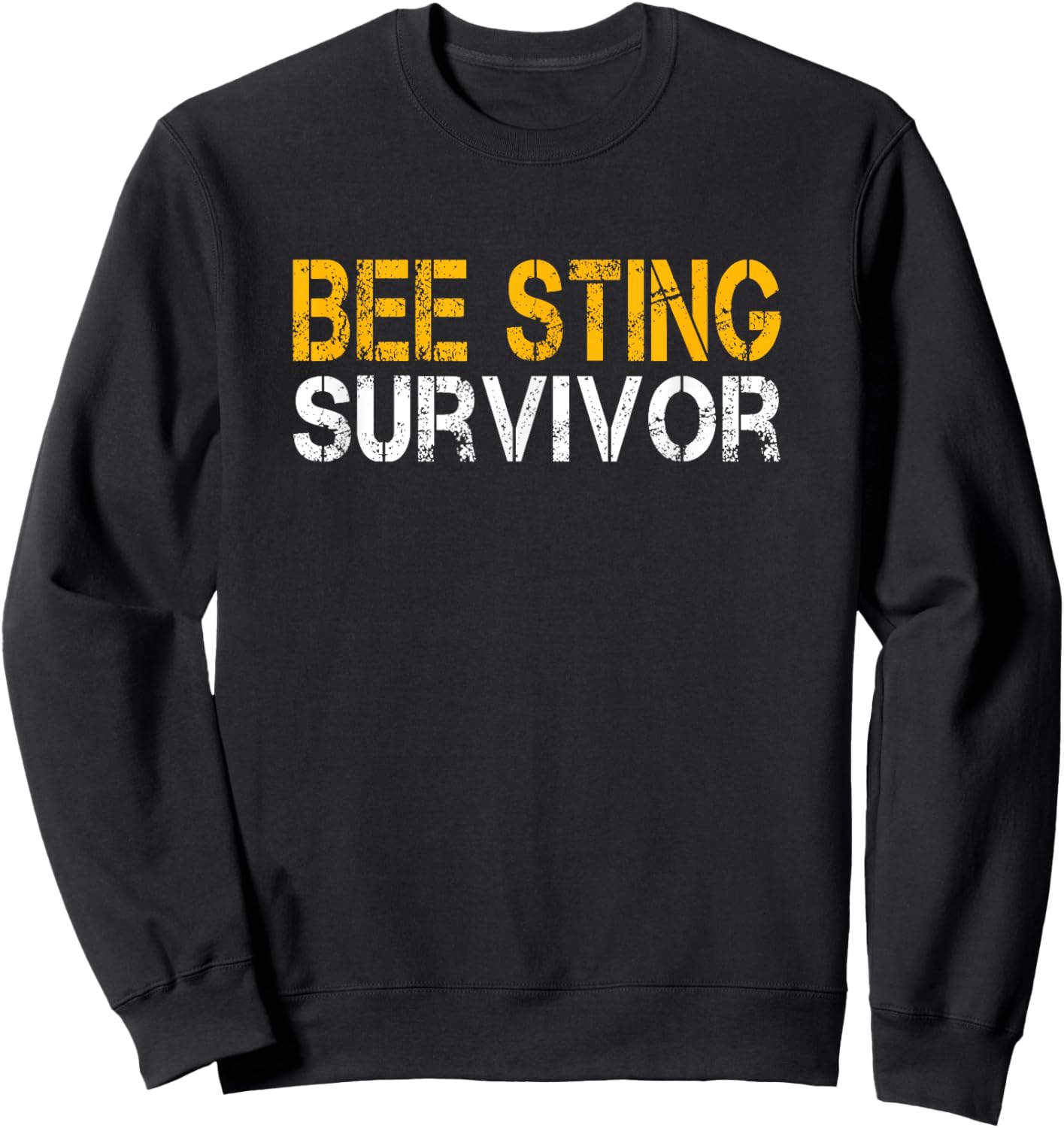 Funny Bee Sting Survivor Kids Bee Keeper Get Well Sweatshirt - Sweatshirt | Black