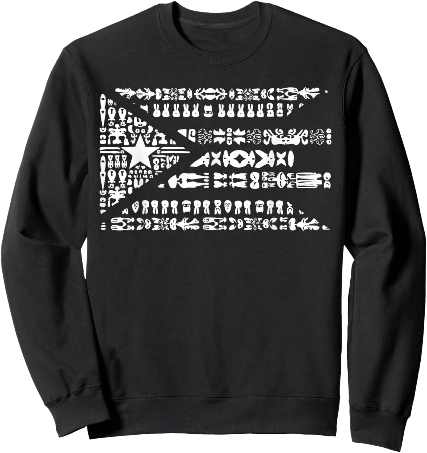 Taino Indian Puerto Rico Pride Boricua Puerto Rican Sweatshirt - Sweatshirt | Black