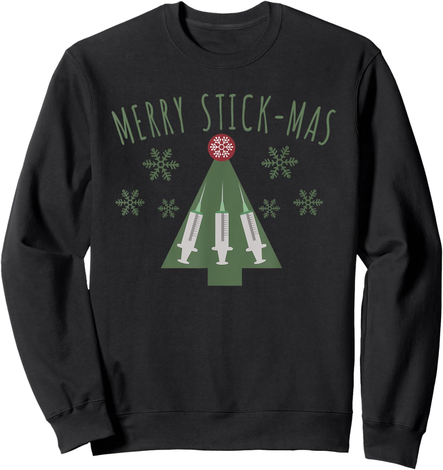 Phlebotomist Christmas Phlebotomy Xmas Tree Nurse Holiday Sweatshirt - Sweatshirt | Black