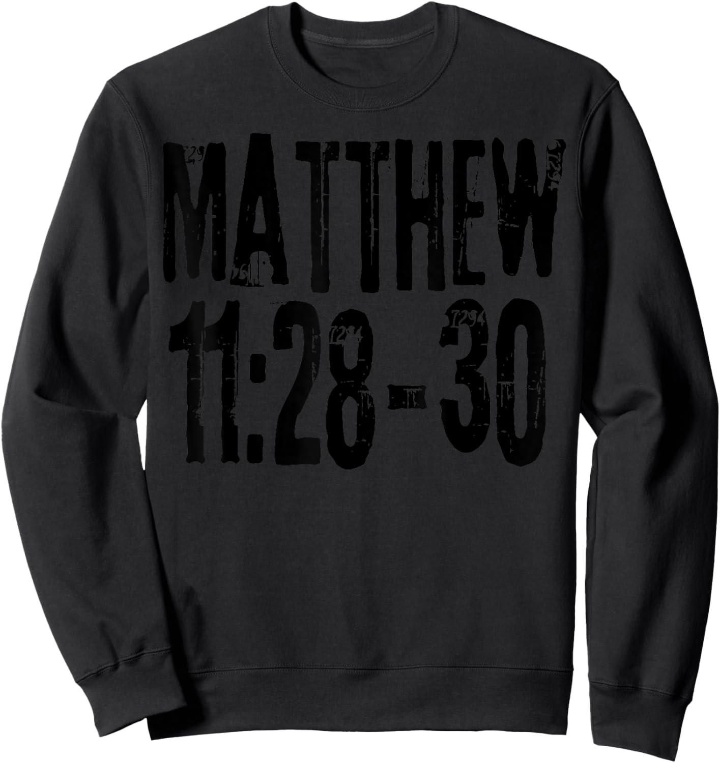 Matthew 11:28-30 Bible Verse Gods Words Sweatshirt - Sweatshirt | Black