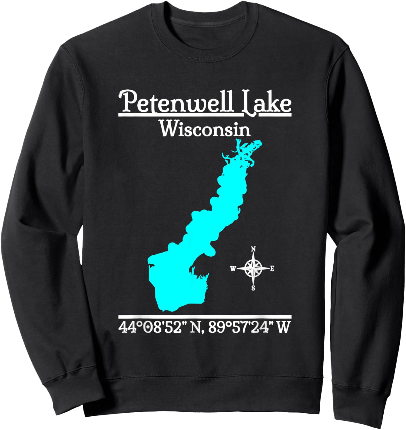 Petenwell Lake - Wisconsin Sweatshirt - Sweatshirt | Black